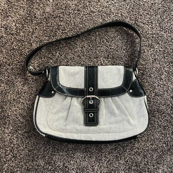 Nine & Company Black and Gray Shoulder Bag - Picture 1 of 8